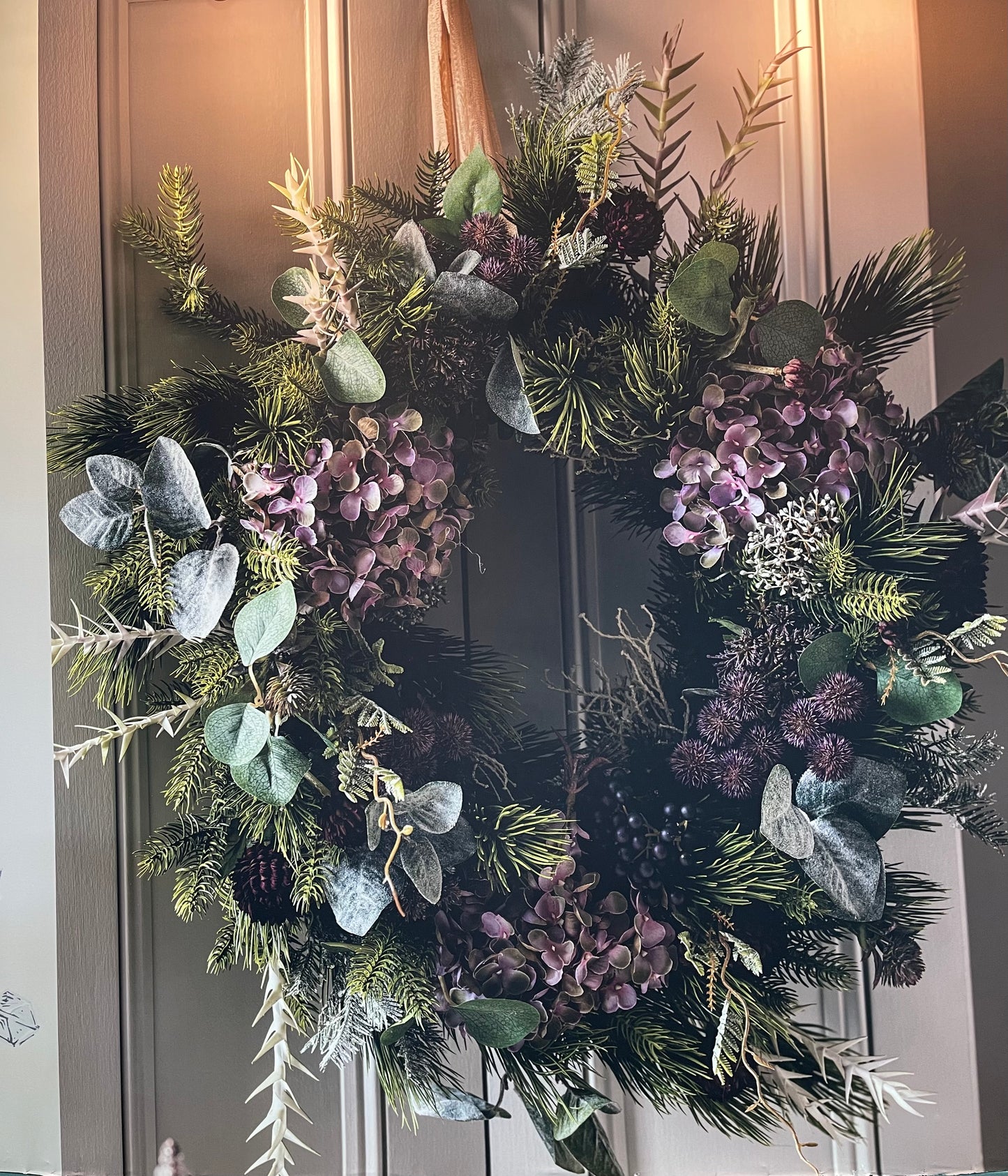 60cm Mauve Wreath