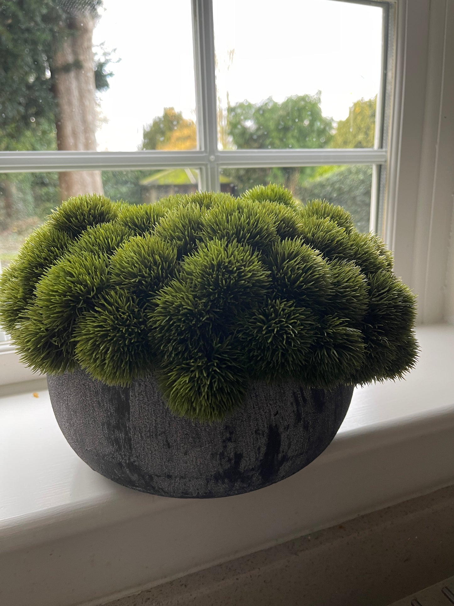 Seedheads in dark brown/grey Ceramic Bowl